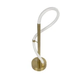 kelvo® GLOW 61685 Μοντέρνο Επιτραπέζιο Φωτιστικό Πορτατίφ LED 18W 1800lm 360° AC 220-240V IP20 Ρυθμιζόμενο Λευκό CCT με Αφή 2700K/4500K/6000K Dimmable - Lumileds SMD Chip - Χρυσό Πλατίνα & Λευκό Νήμα - Μ30 x Π30 x Υ60cm - 3 Χρόνια Εγγύηση