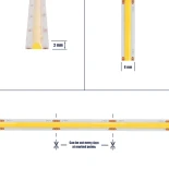 GLOBOSTAR® BEE 70359 Ταινία LED 8W/m 880lm/m 120° DC 24V IP20 320 x COB Chip/m Ψυχρό Λευκό 6000K Dimmable - Μ500 x Π0.8 x Υ0.2cm - Ρολό 5 Μέτρων - 5 Χρόνια Εγγύηση