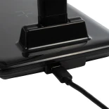 GLOBOSTAR® ONO 76533 Μοντέρνο Επιτραπέζιο Φωτιστικό Γραφείου με Ασύρματη Φόρτιση 10W 2A LED 3.5W 350lm 120° DC 5V με USB-C IP20 Ρυθμιζόμενο Λευκό CCT με Αφή 2700K/4500K/6000K Dimmable - Sanan SMD Chip - Μαύρο - Μ18 x Π12 x Υ36cm - 2 Χρόνια Εγγύηση