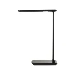 GLOBOSTAR® ONO 76533 Μοντέρνο Επιτραπέζιο Φωτιστικό Γραφείου με Ασύρματη Φόρτιση 10W 2A LED 3.5W 350lm 120° DC 5V με USB-C IP20 Ρυθμιζόμενο Λευκό CCT με Αφή 2700K/4500K/6000K Dimmable - Sanan SMD Chip - Μαύρο - Μ18 x Π12 x Υ36cm - 2 Χρόνια Εγγύηση