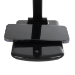 GLOBOSTAR® ONO 76533 Μοντέρνο Επιτραπέζιο Φωτιστικό Γραφείου με Ασύρματη Φόρτιση 10W 2A LED 3.5W 350lm 120° DC 5V με USB-C IP20 Ρυθμιζόμενο Λευκό CCT με Αφή 2700K/4500K/6000K Dimmable - Sanan SMD Chip - Μαύρο - Μ18 x Π12 x Υ36cm - 2 Χρόνια Εγγύηση