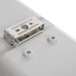 GLOBOSTAR® VIGAS 90613 Γραμμικό Βιομηχανικό Φωτιστικό Σκαφάκι Tri-Proof με Μεταλλικά Clips για 2 x Λάμπες T8 G13 90cm Τύπου Φθορίου LED Τροφοδοσίας Ενός Άκρου 120° AC 220-240V Αδιάβροχο IP65 - Γκρι με Διάφανο Κάλυμμα Πλαστικό PC - Μ126 x Π11.5 x Υ9cm