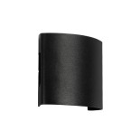 GLOBOSTAR® SIXOAD 60676 Μοντέρνο Φωτιστικό Τοίχου - Απλίκα LED 4W 500lm 30° AC 220-240V Αδιάβροχο IP65 Θερμό Λευκό 2700K - CREE XPE Chip & TÜV SÜD Driver - Μαύρο Ματ - Μ8.5 x Π3.5 x Υ8cm - 5 Χρόνια Εγγύηση