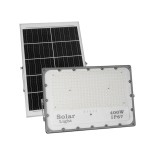 GLOBOSTAR® LUMOVOX 73070 Προβολέας LED 400W 20000lm 120° DC 5V με Φωτοβολταϊκό Panel 5V 25W & Επαναφορτιζόμενη Μπαταρία Li-ion 3.2V 20000mAh Αδιάβροχο IP65 Ψυχρό Λευκό 6000K - 400 x SMD2835 Sanan Chip - Γκρι Ανθρακί - Μ44.5 x Π0 x Υ31.2cm - 2 Χρόνια Εγγύη