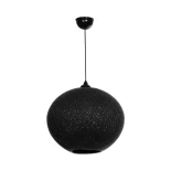 GLOBOSTAR® SOLEI 205-0004 Boho Κρεμαστό Φωτιστικό Οροφής με Ντουί 1 x E27 AC 220-240V IP20 - Μαύρο - M40 x Π40 x Υ36cm