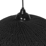 GLOBOSTAR® SOLEI 205-0004 Boho Κρεμαστό Φωτιστικό Οροφής με Ντουί 1 x E27 AC 220-240V IP20 - Μαύρο - M40 x Π40 x Υ36cm