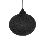 GLOBOSTAR® SOLEI 205-0006 Boho Κρεμαστό Φωτιστικό Οροφής με Ντουί 1 x E27 AC 220-240V IP20 - Μαύρο - M20 x Π20 x Υ25cm