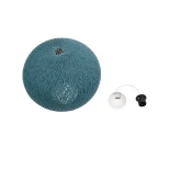GLOBOSTAR® SOLEI 205-0010 Boho Κρεμαστό Φωτιστικό Οροφής με Ντουί 1 x E27 AC 220-240V IP20 - Τιρκουάζ - M40 x Π40 x Υ36cm