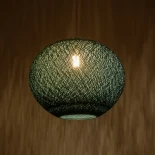 GLOBOSTAR® SOLEI 205-0010 Boho Κρεμαστό Φωτιστικό Οροφής με Ντουί 1 x E27 AC 220-240V IP20 - Τιρκουάζ - M40 x Π40 x Υ36cm