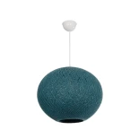 GLOBOSTAR® SOLEI 205-0010 Boho Κρεμαστό Φωτιστικό Οροφής με Ντουί 1 x E27 AC 220-240V IP20 - Τιρκουάζ - M40 x Π40 x Υ36cm