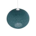 GLOBOSTAR® SOLEI 205-0010 Boho Κρεμαστό Φωτιστικό Οροφής με Ντουί 1 x E27 AC 220-240V IP20 - Τιρκουάζ - M40 x Π40 x Υ36cm