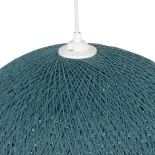GLOBOSTAR® SOLEI 205-0010 Boho Κρεμαστό Φωτιστικό Οροφής με Ντουί 1 x E27 AC 220-240V IP20 - Τιρκουάζ - M40 x Π40 x Υ36cm