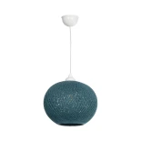 GLOBOSTAR® SOLEI 205-0011 Boho Κρεμαστό Φωτιστικό Οροφής με Ντουί 1 x E27 AC 220-240V IP20 - Τιρκουάζ - M30 x Π30 x Υ26cm