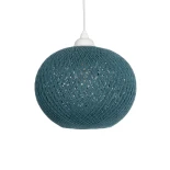 GLOBOSTAR® SOLEI 205-0011 Boho Κρεμαστό Φωτιστικό Οροφής με Ντουί 1 x E27 AC 220-240V IP20 - Τιρκουάζ - M30 x Π30 x Υ26cm