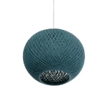 GLOBOSTAR® SOLEI 205-0011 Boho Κρεμαστό Φωτιστικό Οροφής με Ντουί 1 x E27 AC 220-240V IP20 - Τιρκουάζ - M30 x Π30 x Υ26cm