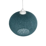 GLOBOSTAR® SOLEI 205-0011 Boho Κρεμαστό Φωτιστικό Οροφής με Ντουί 1 x E27 AC 220-240V IP20 - Τιρκουάζ - M30 x Π30 x Υ26cm