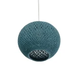 GLOBOSTAR® SOLEI 205-0012 Boho Κρεμαστό Φωτιστικό Οροφής με Ντουί 1 x E27 AC 220-240V IP20 - Τιρκουάζ - M20 x Π20 x Υ25cm
