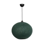 GLOBOSTAR® SOLEI 205-0013 Boho Κρεμαστό Φωτιστικό Οροφής με Ντουί 1 x E27 AC 220-240V IP20 - Πράσινο - M40 x Π40 x Υ36cm