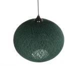 GLOBOSTAR® SOLEI 205-0013 Boho Κρεμαστό Φωτιστικό Οροφής με Ντουί 1 x E27 AC 220-240V IP20 - Πράσινο - M40 x Π40 x Υ36cm