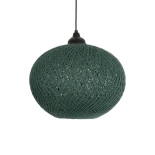 GLOBOSTAR® SOLEI 205-0014 Boho Κρεμαστό Φωτιστικό Οροφής με Ντουί 1 x E27 AC 220-240V IP20 - Πράσινο - M30 x Π30 x Υ26cm