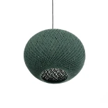 GLOBOSTAR® SOLEI 205-0014 Boho Κρεμαστό Φωτιστικό Οροφής με Ντουί 1 x E27 AC 220-240V IP20 - Πράσινο - M30 x Π30 x Υ26cm