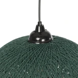 GLOBOSTAR® SOLEI 205-0014 Boho Κρεμαστό Φωτιστικό Οροφής με Ντουί 1 x E27 AC 220-240V IP20 - Πράσινο - M30 x Π30 x Υ26cm