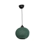 GLOBOSTAR® SOLEI 205-0015 Boho Κρεμαστό Φωτιστικό Οροφής με Ντουί 1 x E27 AC 220-240V IP20 - Πράσινο - M20 x Π20 x Υ25cm