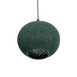 GLOBOSTAR® SOLEI 205-0015 Boho Κρεμαστό Φωτιστικό Οροφής με Ντουί 1 x E27 AC 220-240V IP20 - Πράσινο - M20 x Π20 x Υ25cm