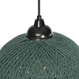 GLOBOSTAR® SOLEI 205-0015 Boho Κρεμαστό Φωτιστικό Οροφής με Ντουί 1 x E27 AC 220-240V IP20 - Πράσινο - M20 x Π20 x Υ25cm