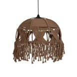 GLOBOSTAR® TONA 205-0016 Boho Κρεμαστό Φωτιστικό Οροφής με Ντουί 1 x E27 AC 220-240V IP20 - Καφέ- M40 x Π40 x Υ38cm