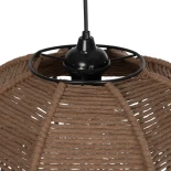 GLOBOSTAR® TONA 205-0016 Boho Κρεμαστό Φωτιστικό Οροφής με Ντουί 1 x E27 AC 220-240V IP20 - Καφέ- M40 x Π40 x Υ38cm