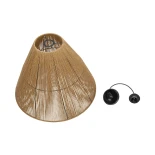 GLOBOSTAR® HUTT 205-0018 Boho Κρεμαστό Φωτιστικό Οροφής με Ντουί 1 x E27 AC 220-240V IP20 - Μπεζ - M50 x Π50 x Υ40cm