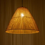 GLOBOSTAR® HUTT 205-0018 Boho Κρεμαστό Φωτιστικό Οροφής με Ντουί 1 x E27 AC 220-240V IP20 - Μπεζ - M50 x Π50 x Υ40cm