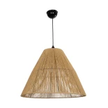GLOBOSTAR® HUTT 205-0018 Boho Κρεμαστό Φωτιστικό Οροφής με Ντουί 1 x E27 AC 220-240V IP20 - Μπεζ - M50 x Π50 x Υ40cm