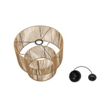 GLOBOSTAR® ROXXI 205-0019 Boho Κρεμαστό Φωτιστικό Οροφής με Ντουί 1 x E27 AC 220-240V IP20 - Μπεζ - M35 x Π35 x Υ37cm