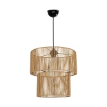GLOBOSTAR® ROXXI 205-0019 Boho Κρεμαστό Φωτιστικό Οροφής με Ντουί 1 x E27 AC 220-240V IP20 - Μπεζ - M35 x Π35 x Υ37cm
