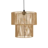 GLOBOSTAR® ROXXI 205-0019 Boho Κρεμαστό Φωτιστικό Οροφής με Ντουί 1 x E27 AC 220-240V IP20 - Μπεζ - M35 x Π35 x Υ37cm