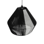GLOBOSTAR® ANGULUS 205-0021 Boho Κρεμαστό Φωτιστικό Οροφής με Ντουί 1 x E27 AC 220-240V IP20 - Μαύρο & Γκρι - M40 x Π40 x Υ35cm
