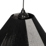 GLOBOSTAR® ANGULUS 205-0021 Boho Κρεμαστό Φωτιστικό Οροφής με Ντουί 1 x E27 AC 220-240V IP20 - Μαύρο & Γκρι - M40 x Π40 x Υ35cm