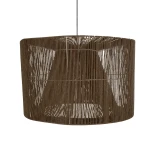 GLOBOSTAR® ZYLINDER 205-0023 Boho Κρεμαστό Φωτιστικό Οροφής με Ντουί 1 x E27 AC 220-240V IP20 - Καφέ - M80 x Π80 x Υ51cm