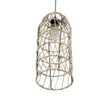 GLOBOSTAR® NETI 205-0024 Boho Κρεμαστό Φωτιστικό Οροφής με Ντουί 1 x E27 AC 220-240V IP20 - Μπεζ - M20 x Π20 x Υ49cm