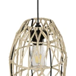 GLOBOSTAR® NETI 205-0024 Boho Κρεμαστό Φωτιστικό Οροφής με Ντουί 1 x E27 AC 220-240V IP20 - Μπεζ - M20 x Π20 x Υ49cm