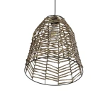 GLOBOSTAR® NETZ 205-0026 Boho Κρεμαστό Φωτιστικό Οροφής με Ντουί 1 x E27 AC 220-240V IP20 - Μπεζ - M30 x Π30 x Υ38cm