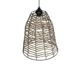 GLOBOSTAR® NETZ 205-0026 Boho Κρεμαστό Φωτιστικό Οροφής με Ντουί 1 x E27 AC 220-240V IP20 - Μπεζ - M30 x Π30 x Υ38cm