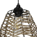 GLOBOSTAR® NETZ 205-0026 Boho Κρεμαστό Φωτιστικό Οροφής με Ντουί 1 x E27 AC 220-240V IP20 - Μπεζ - M30 x Π30 x Υ38cm