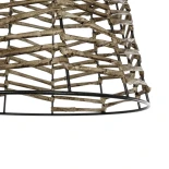 GLOBOSTAR® NETZ 205-0026 Boho Κρεμαστό Φωτιστικό Οροφής με Ντουί 1 x E27 AC 220-240V IP20 - Μπεζ - M30 x Π30 x Υ38cm