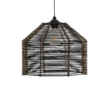 GLOBOSTAR® VORK 205-0027 Boho Κρεμαστό Φωτιστικό Οροφής με Ντουί 1 x E27 AC 220-240V IP20 - Μαύρο - M40 x Π40 x Υ36cm
