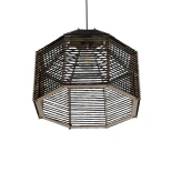 GLOBOSTAR® VORK 205-0027 Boho Κρεμαστό Φωτιστικό Οροφής με Ντουί 1 x E27 AC 220-240V IP20 - Μαύρο - M40 x Π40 x Υ36cm