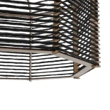 GLOBOSTAR® VORK 205-0027 Boho Κρεμαστό Φωτιστικό Οροφής με Ντουί 1 x E27 AC 220-240V IP20 - Μαύρο - M40 x Π40 x Υ36cm