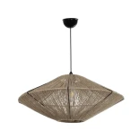 GLOBOSTAR® OVNI 205-0029 Boho Κρεμαστό Φωτιστικό Οροφής με Ντουί 1 x E27 AC 220-240V IP20 - Μπεζ - M60 x Π60 x Υ29cm